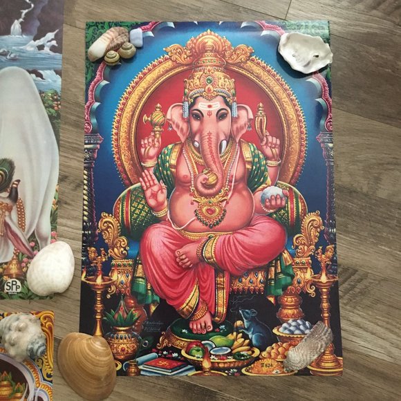 Three Y2K Colourful Indian Hindu Deity Prints - Picture 4 of 8